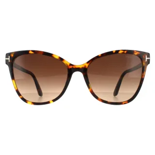 Tom Ford Cat Eye Damen Dunkel Havanna Braun Verlauf