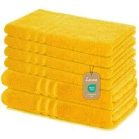 Lavea Handtuch Set Elena, Duschtücher, Handtücher, Gästetücher, Waschhandschuhe, 100% Baumwolle (Set, 6-St), Frottierserie, weich & saugstark, pflegeleicht, 500 g/m² Frottier