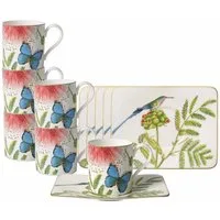 Villeroy & Boch Tasse Amazonia Kaffeetassen mit Untertassen 210 ml, 12-tlg., Porzellan
