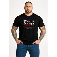 Banco T-Shirt Herren „Tokyo Japan“ – Urban Streetwear mit Frontprint Sommer Unifarben