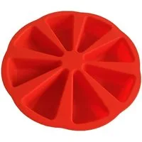 genialo Backform Silikon Backform 8 Portionen Kuchenform 27 × 27 × 5 cm Rot, (1-tlg)