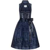 Nübler Trachtenkleid Dirndl midi Coro in Dunkelblau von Nübler - Rocklänge 60 cm