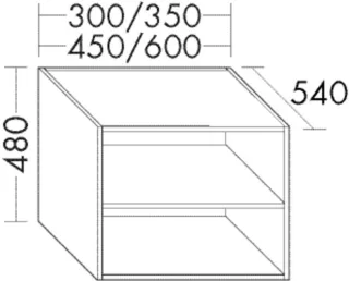 Burgbad Regal Sys30 PG4 Sana 480x600x520 Eiche Tabak, WUYX060F6333 WUYX060F6333