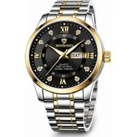 Forrlite Quarzuhr Quarzuhr Multifunktionsuhr Armbanduhr, Chronograph Herrenuhr, Quartz Edelstahl Uhr für Männer modisch und leger