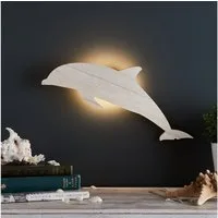 Lights4fun LED Wandleuchte Delfin Wandlampe Kinderzimmer