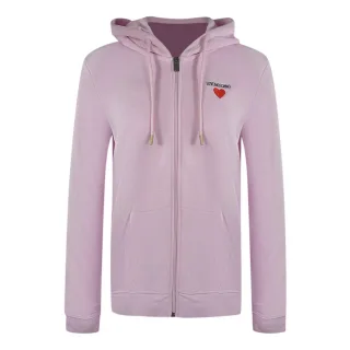 Love Moschino - Hoodie mit durchgehendem Reißverschluss für Damen, Logo (Pink)