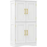 COSTWAY Küchenbuffet Vorratsschrank Küche mit verstellbarem Regal, Holz 110 cm