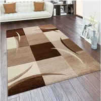 Paco Home Teppich Diamond 665, rechteckig, Höhe: 17 mm, Karo Muster, 3D-Design, auch als Läufer, Wohnzimmer, Schlafzimmer