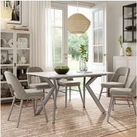 Vicco Esstisch Trill, Weiß/Grau, 140-190 x 90 cm ausziehbar (1-St)