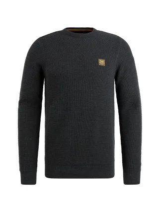 PME Legend - R-neck cotton mouline black - Gr. - XXL