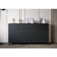 Home affaire Sideboard Phuket 180 cm breit, modernes Design mit Stauraum (1 St), Kommode mit 2 Türen, 4 Schubladen und verstellbaren Einlegeböden