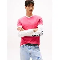 Tommy Jeans T-Shirt TJM ESSENTIAL SOLID mit Rundhalsausschnitt und dezenter Logo-Flag