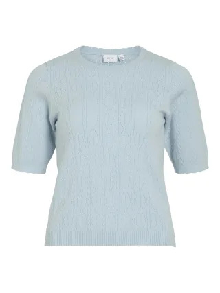 VILA - VISALU O-NECK 2/4 KNIT TOP - Gr. - M