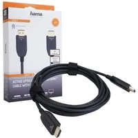 Hama 3m HDMI-Kabel Lang Anschluss-Kabel Optisch Video-Kabel, HDMI, (300 cm), AOT Optisch Aktiv 8K 4K UHD Full HD TV 3D HD TV LED LCD OLED Plasma