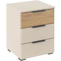 rauch Nachtkommode Nachttisch-Set Nachtkonsole Beistelltisch Kommode Sideboard SAJO (Set, 2 St), mit 3 Schubladen, obere Schublade farblich abgesetzt MADE IN GERMANY
