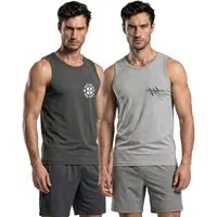 Psycho Urban Tanktop (Spar-Set, 2er Pack) mit Printaufdruck aus Baumwolle