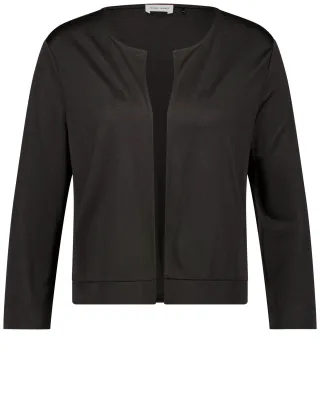 GERRY WEBER Collection - Offener Cardigan mit Faltendetail schwarz - Gr. - 44