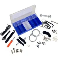 FISCHER Fahrrad Fahrrad-Reparaturset Fahrrad Reparatur-Set 100-teilig Pannen-Set, auch für E-Bike eBike MTB Werkzeug Ersatzteile Teile