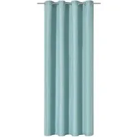 ELBERSDRUCKE Vorhang Ösenschal Lino mint Uni 255 x 140 cm (1 St), Ösen, blickdicht, Polyester, Leinenoptik, einfarbig, modern