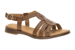 Gabor 85.500 Damen Riemchen Sandalette Braun Cognac - Best Fitting