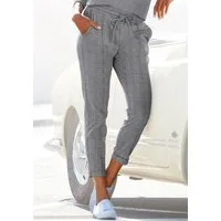 Vivance by Lascana Jogger Pants aus bequemen Stretchstoff mit Karomuster und seitlichen Taschen, Sommerhose, Schlupfhose