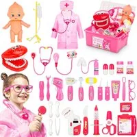 Ophy Spielzeug-Arztkoffer Kinder-Arztkoffer ab 2–5 Jahren – Doktorspiele & Zahnarzt-Set, Rollenspielzeug als Geschenk für Jungen & Mädchen