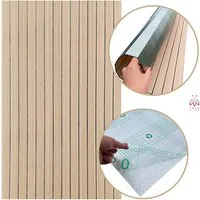 IKHEMalarka Wandpaneel Lamellen Selbstklebend 100x60 cm – PVC + PE-Schaum, 2,8 mm, Betonoptik, BxL: 60x100 cm, 0,6 qm, (1 Paneel = 100 × 60 cm (0,60qm) Tapete Marmor Struktur