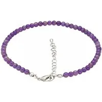 Lebensquelle Plus Fußkette mit Anhänger Amethyst Fußkettchen, 4mm