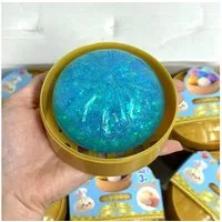 OLi Jumboball Realistisches Glitzer Knödel-Quetschspielzeug mit Bambus-Dampfgarer, Stressabbau-Spielzeug Dumpling-Squishy
