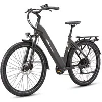 TTGO E-Bike Cityrad 28x2,4 Zoll, 110km, 70 Nm Hinterradmotor, C5, ZOOM Federsattelstütze, 7 Gang Shimano, Kettenschaltung, Heckmotor, 648 Wh, Tiefeinstieg, Pedelec, Elektrofahrrad, für Damen Herren, Hydr. Bremse