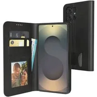 EAZY CASE Handyhülle Business Handytasche für Samsung Galaxy S25 Ultra 6,9 Zoll, Schutzhülle mit Standfunktion zum Aufklappen aufstellbar Etui Schwarz