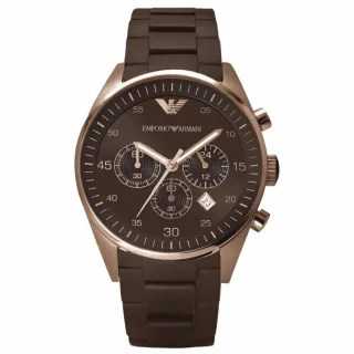 Emporio Armani Herrenuhr Quartz Braun Gold