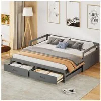 STILVORA Schlafsofa 90/180×200 Tagesbett mit Stauraum,Bettgestell ohne Matratze