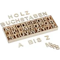 relaxdays Deko-Buchstaben Holzbuchstaben Set 324 tlg.