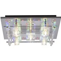 JUST LIGHT LED Deckenleuchte LED Deckenlampe KEMAL2.0, RGB Farbwechsel, verschiedene Lichtmodi, 4xG4/1,50 Watt, warmweiß, RGB-Farbwechsel, LED warmweiß, RGB Fernbedienung
