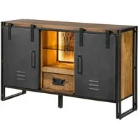 Massivmoebel24 Sideboard BLACKBURN LUX (Massivholz)