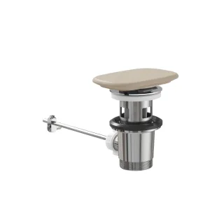 VitrA Pop-Up-Ventil mit rechteckigem Ventildeckel aus Keramik 10 x 7,5 cm Sandbeige,6372L422-1001 6372L422-1001