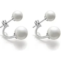Kim Johanson Paar Ohrstecker Perle (2-tlg), 925 Silber
