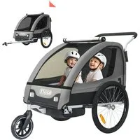 TIGGO Fahrradkinderanhänger Kinderanhänger Kinderfahrradanhänger Fahrradanhänger Anhänger, 5-Punkt Sicherheitsgurt