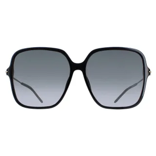 Gucci Square Womens Glänzend Schwarz und Gold Grau Gradient GG1267S