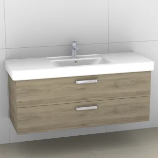 Artiqua 414 Waschtischunterschrank für Subway/Omnia Architectura 611813 Sanremo Eiche quer NB, 414-W 414-WU2L-V51-7144-428