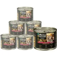 Dehner Wild Nature Hügelland Kitten Huhn, 6 x 200 / 400 g Dose Huhn, Nassfutter für: Katze, Nassfutter für heranwachsende Katzen, glutenfrei / zuckerfrei
