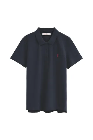 Poloshirt marineblau mit Rigby Go Stickerei im Regular Fit