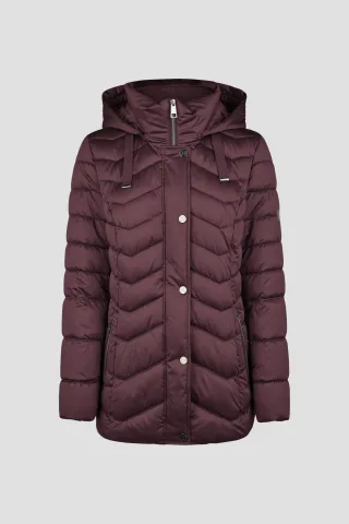 Barbara Lebek - Jacke Sorona mit Kapuze wine - Gr. - 48