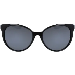 Nike - "Essence" Oval-Sonnenbrille, Logo (Schwarz/Weiß/Silber)