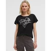SOCCX Rundhalsshirt mit überschnittener Schulter