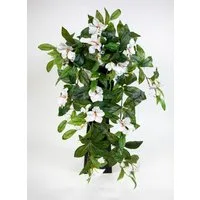 Kunstranke Hibiskusranke 70cm ZF Kunstblumen künstliche Blume Pflanze künstlicher Hibiskus, Seidenblumen Roß, Höhe 70 cm, Weiß-Creme