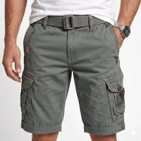 Geographical Norway Cargoshorts kurze Hose aus Baumwolle, Sommer-Bermuda (1-tlg) Herrenshorts mit Gürtel Größe S bis 5XL