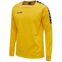 hummel Langarmshirt hmlAUTHENTIC Training Sweat (Baumwoll/Polyester-Gemisch) gelb Herren