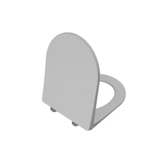 VitrA Universal Round WC-Sitz Slim Sandwich mit Absenkautomatik Steingrau Matt,210-476R009 210-476R009